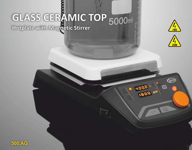 Glass cermical Hotplate with Magnetic Stirrer