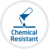 Borosilicate glass 3.3 is highly resistant to water effects, neutral and acid solutions, heavy acids and their mixtures, to chlorine, bromine, iodine and organic compounds. Even in long-term effects and at temperatures above 100 °C, this glass outstrips with its chemical durability most metals and other raw materials. Class of Resistance to Acid Effects (ISO 1776 a DIN 12116) is Class S1.