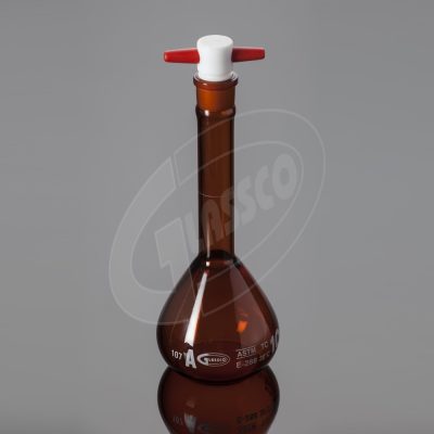 Amber Volumetric Flask PTFE Stopper ASTM
