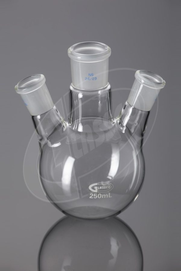 Flasks, Round Bottom, 3 Necks Angular, ASTM