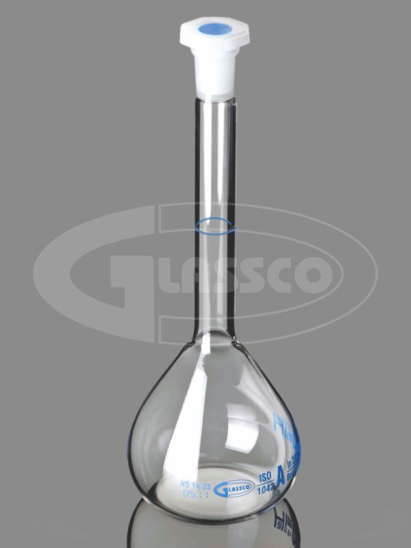 Volumetric Flask Class-A With PE Stopper Batch Certificate ISO