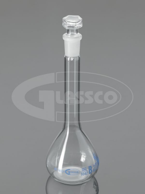 Volumetric Flasks, Clear Glass, Class-B, With Hollow glass Stopper, ISO