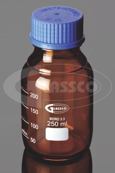 Reagent bottle amber color with screw cap