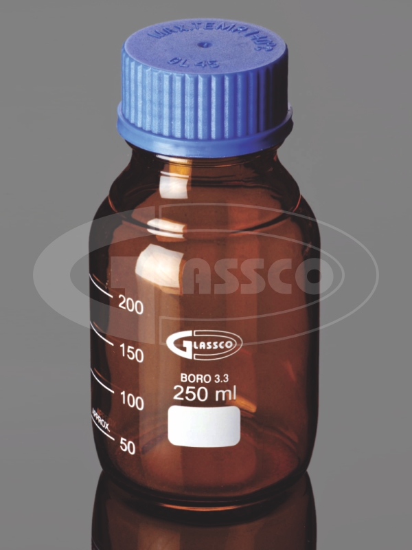 Reagent bottle amber color with screw cap