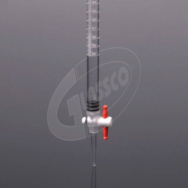 Burette with White Printing and Polymethyl Methacrylate