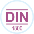 Complies with DIN 4800 Standards