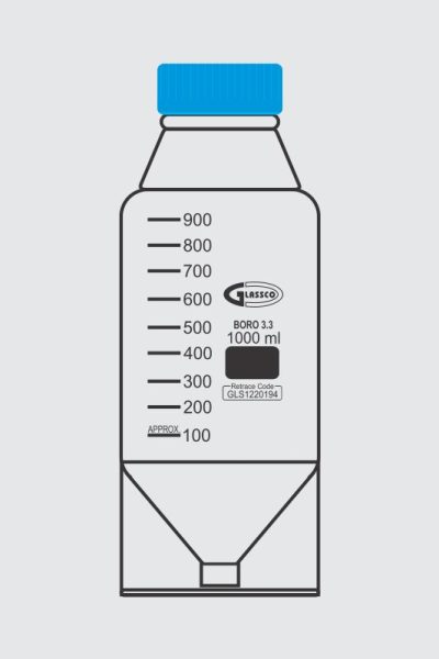 Bottle, HPLC Mobile Phase, USP, PP Screw Cap (GL-45)
