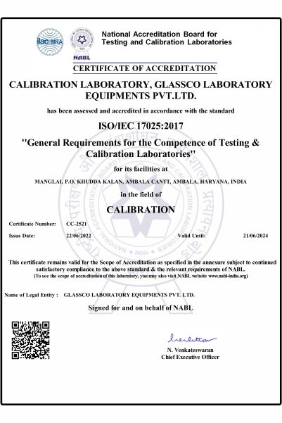 ISO 17025-2017 NABL Certificate