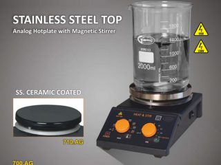 Stainless Steel Top Analog Hotplate with Magnetic Stirrer